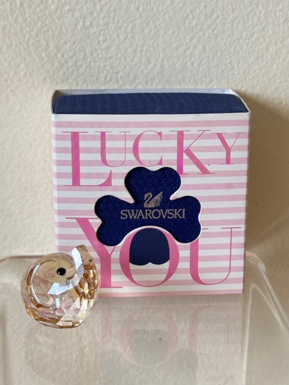 Swarovski "Lucky You" Elephant Crystal Figurine Retired #1054590